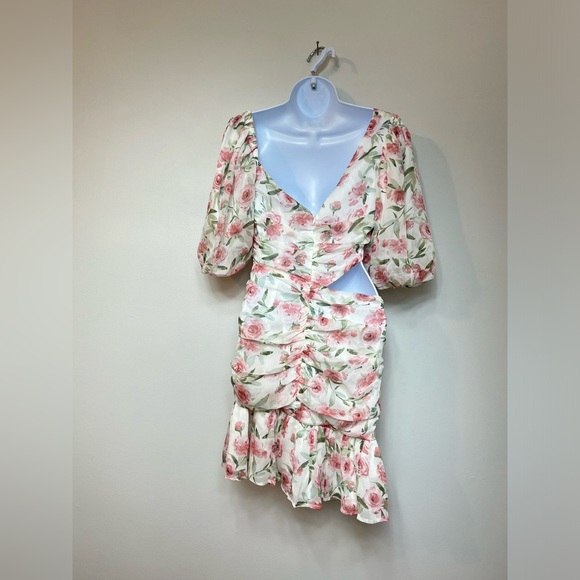Hello Molly Floral Lovers Dress Cut Out Line Mini Dress M US 6 AU 10 - Picture 7 of 8